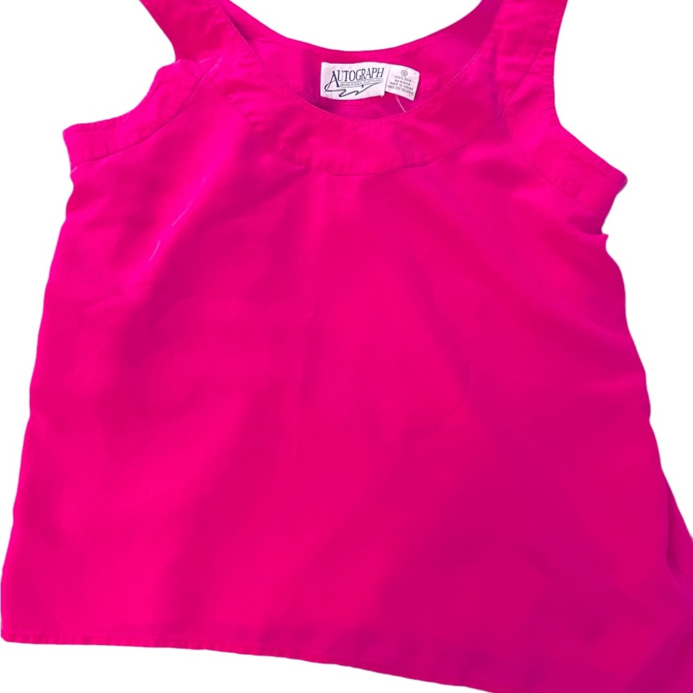 Vintage piece. Lovely deep pink 100% silk top.